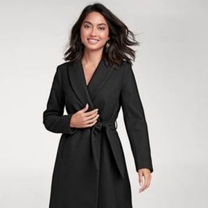 NWT Anne Klein classic style single breasted belted walker coat sz Lg